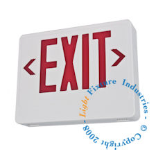 Image of Red LED Remote Head capable Exit Sign with UL924 listing