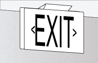 Ceiling Mount Exit Sign