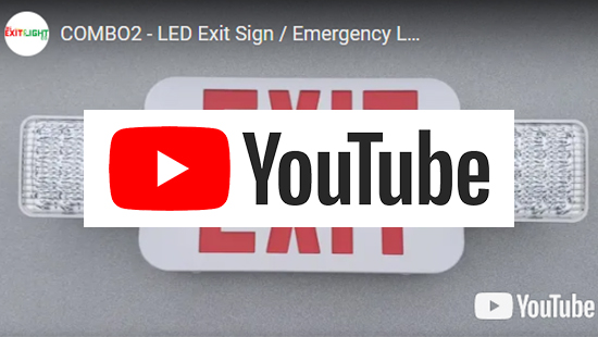 Lavex Remote Capable Red LED Exit Sign / Emergency Light Combo with  Adjustable Arrows and Ni-Cad Battery Backup - 4.2 Watt Unit (2W Remote  Capacity)