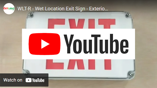 Ciata Green Light Up Integrated LED Hardwired or Battery Operated Wet Location Approved Exit Sign 20635L