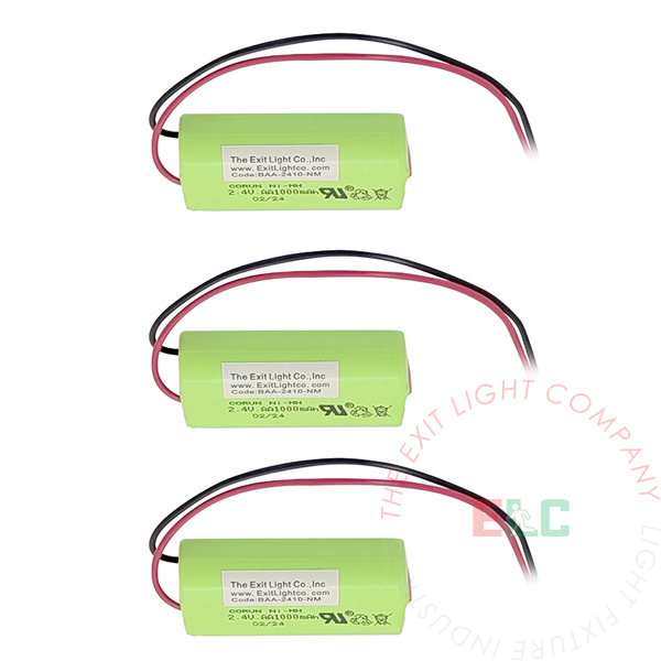 その他 Naaa NiCAD Batteries | BAA-2410-NM-3 | Exit Light Co.