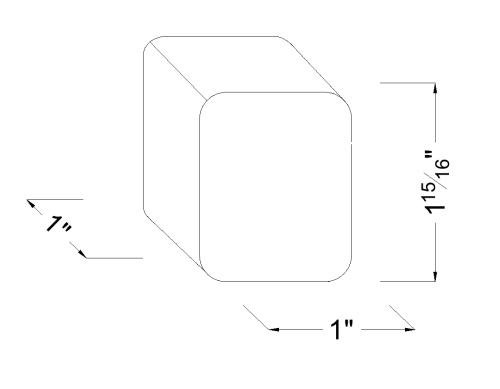NiCad Battery | AA 4.8V 1000mAh | 2x2 Square | 3 Pack Dimensions