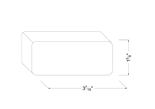 NiMH Battery | AA 9.6V, 2000mAh | 3 Pack Dimensions