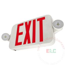 Micro Red LED Exit Light Combo | Adjustable Heads