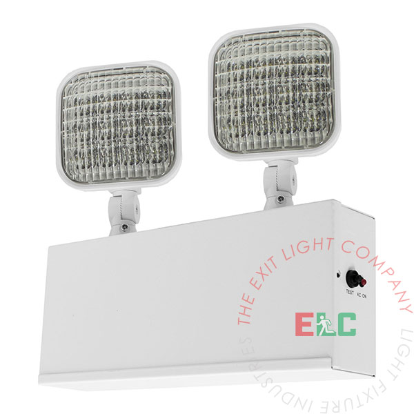 Thermoplastic ALL LED Two Head Emergency Light - 90 Minute Battery (2  Fixtures)