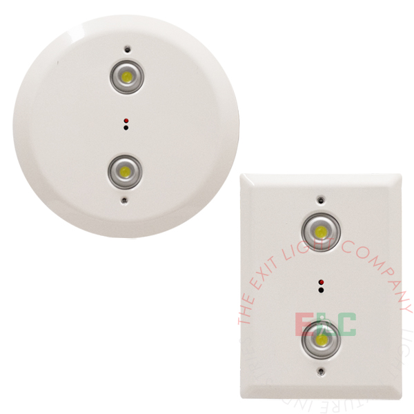LED Recessed EL-Leg Architectural Emergency Light 400 Lumen | Ceiling Mount |  Aluminum 48' Spread
