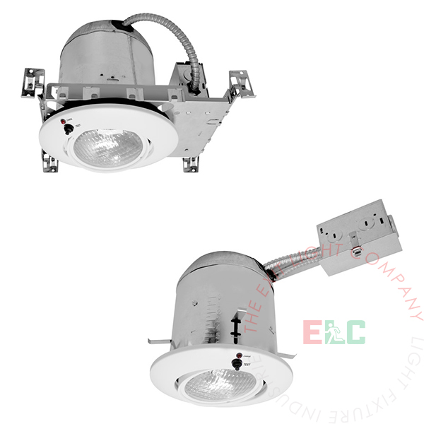 Adjustable Recessed LED Emergency Light | New Work or Remodel Can | 120/277VAC