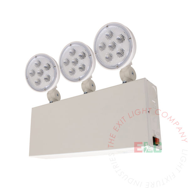 Emergency Lights: White Case/Housing LED Emergency Light Fixture