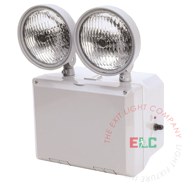 Sure-Lites SELW25 Silver 2 Light 8" Tall Integrated LED Wet Location Emergency Light