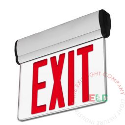 Edge Lit Red LED Exit Sign | Surface Mount | Adjustable Angle