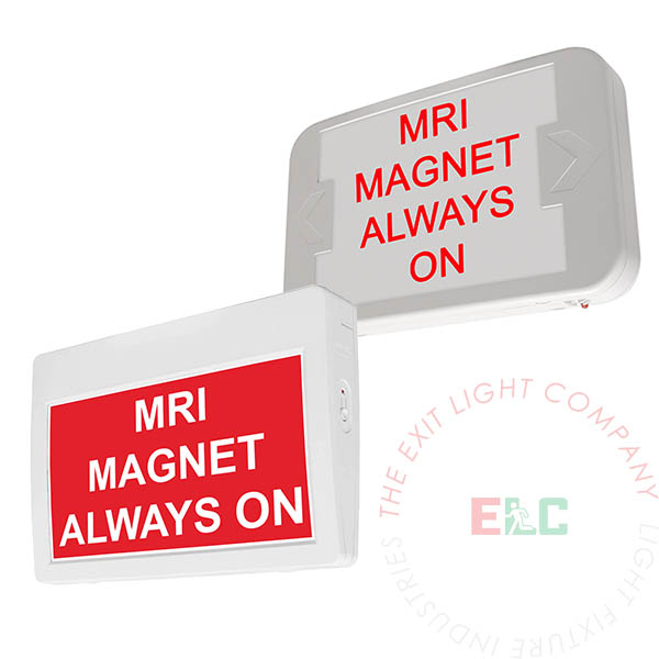 LED Custom Text Sign | Square or Rounded Thermoplastic Housing | MRI MAGNET ALWAYS ON