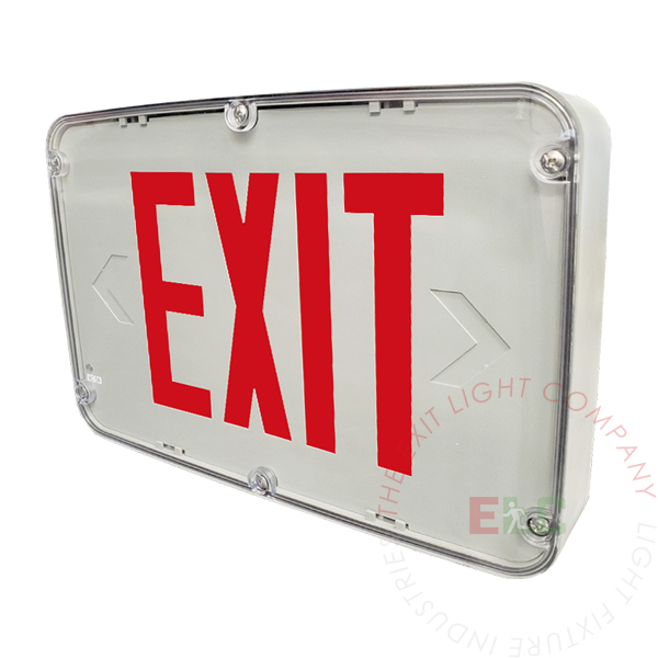Wet Location Emergency Exit Light Combo Shelly Lighting