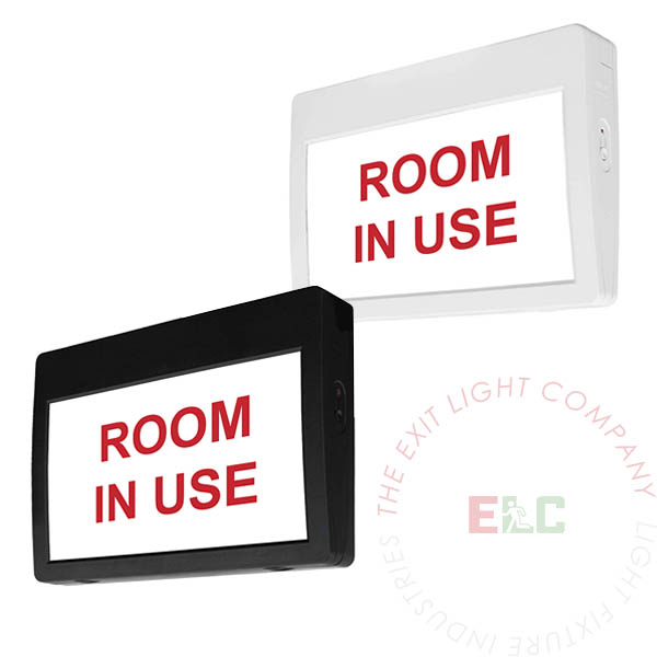 LED Custom Text Sign | Square Thermoplastic Housing | Single or Double Sided | ROOM IN USE
