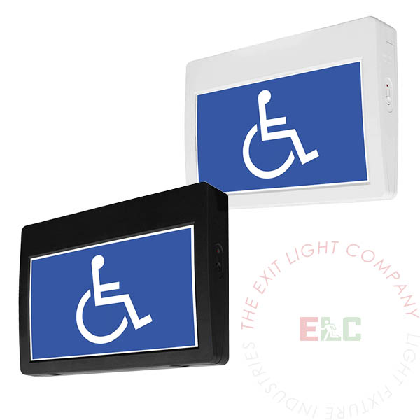 LED Custom Sign | Square Thermoplastic Housing | Single or Double Sided | WHEELCHAIR Icon
