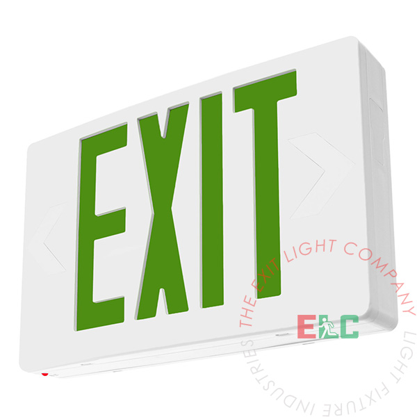 Exit Signs Led Battery Backup Light Co Exit Sign Standard Green Led White Battery Backup