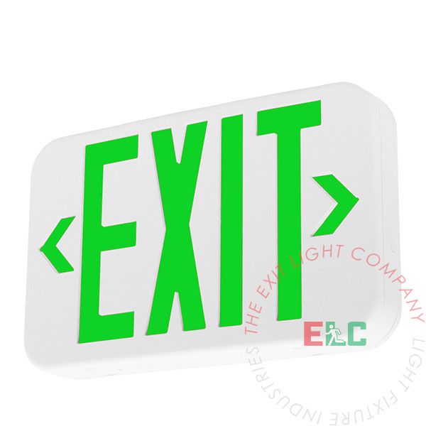 ELRTG 2Pack Green LED Edge Lit Exit Emergency Light Rotating Fire Safety Sign 