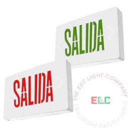"Salida" | Spanish - Español LED Exit Egress Sign