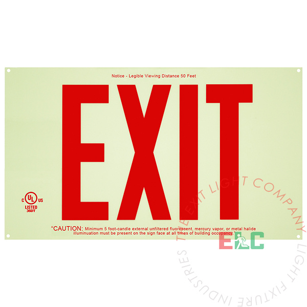 EXITサイン EXIT/EL/NYC - New York City-Approved Edge-Lit Exit Sign