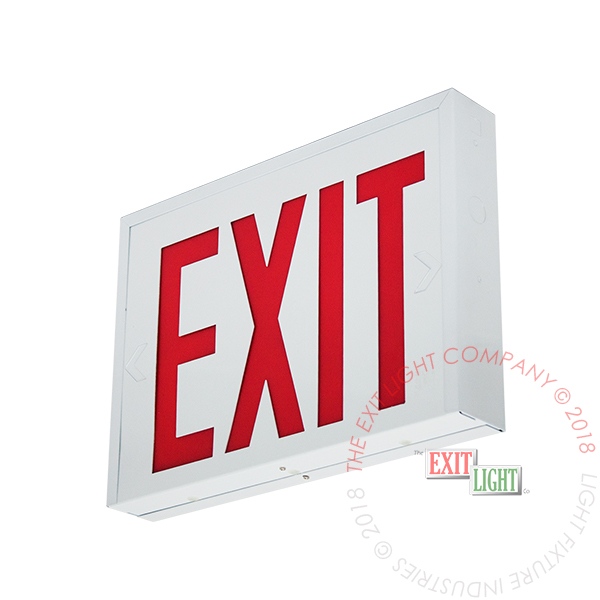 Exit Signs Led Battery Backup Light Co Ul Listed Nyc Approved 8 Red Led Steel Exit Sign White Or Black Housing