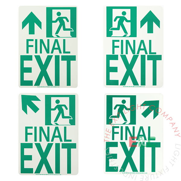 Photoluminescent Running Man | 'Final Exit' Sign