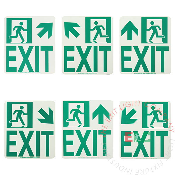 Photoluminescent Running Man | Wall Mounted | Exit Sign