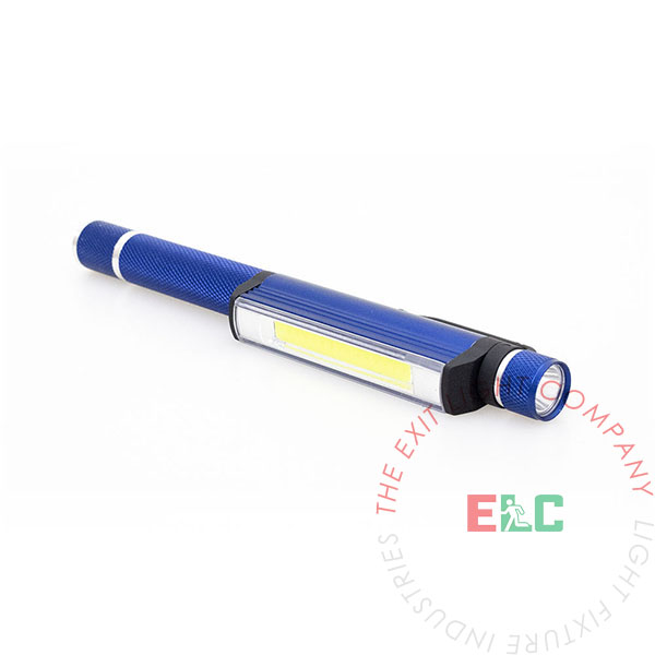 2 in 1 LED Flashlight / COB Torch Light with Magnet Clip (4 Pack)