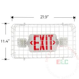 Wire Guard for Combo Exit Signs | 10-Gauge Steel | Conduit Friendly | Powder Coated | Horizontal