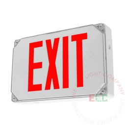 Wet Location Exterior Red LED Exit Sign