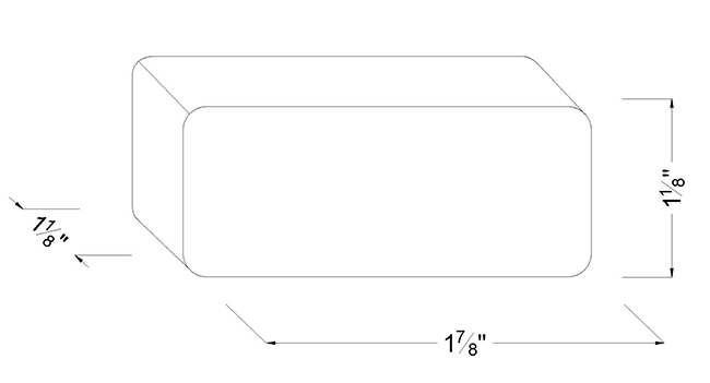 NiCad Battery | AA 4.8V 500mAh | 3 Pack Dimensions