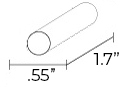 LiFePO4 3.2V 400mAh Battery Dimensions