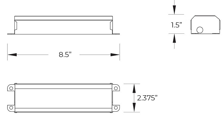 Emergency Fluorescent Ballast | 700 Lumen | T5 or T8 Dimensions