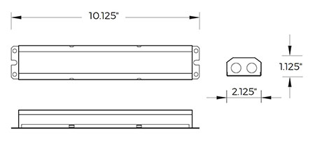 Emergency Fluorescent Ballast | 500 Lumen | Low Profile | T5 or T8 Dimensions