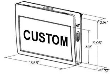 LED Custom Sign | Square Thermoplastic Housing | Single or Double Sided | WHEELCHAIR Icon Dimensions
