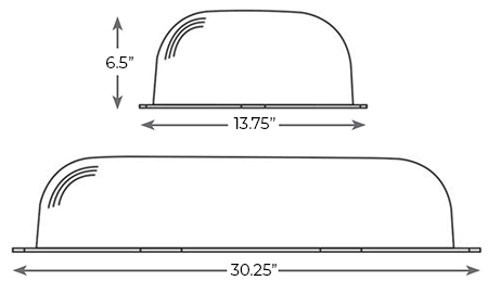 Exit Sign / Emergency Light Clear Shield Guard - Polycarbonate Dimensions