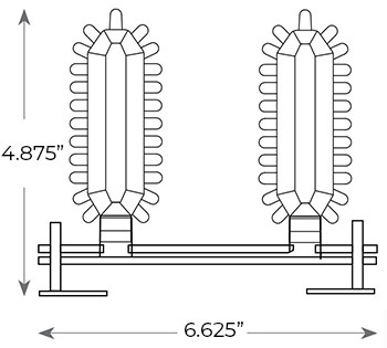 Red/Green LED - Fix Mount Retrofit Kits 120 or 277 volt Dimensions