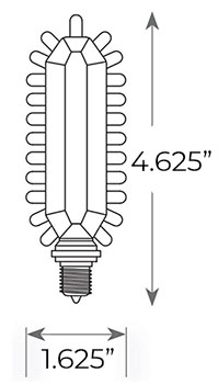 White LED | 120 Volt Retrofit Kit  | 2 Pack Dimensions